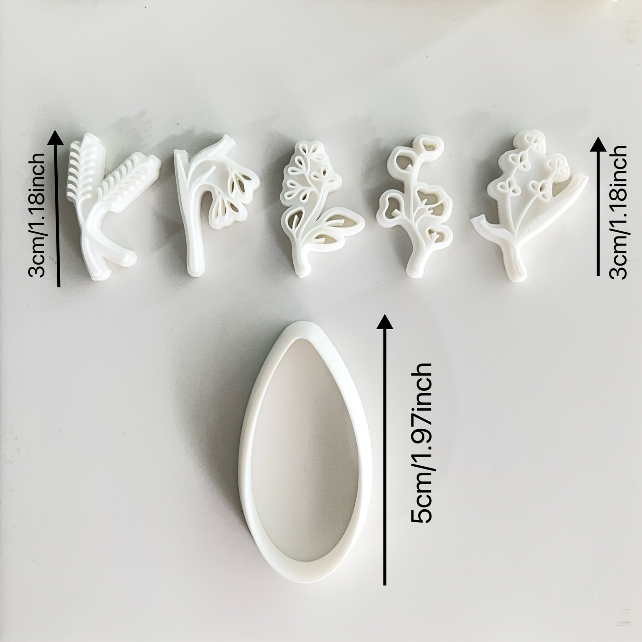 TEMU 6pcs Flower And Leaf Polymer Clay Stamp Set, Flower Polymer Clay Cutter And Soft Clay Cutter, Perfect For Making And Clay Crafts
