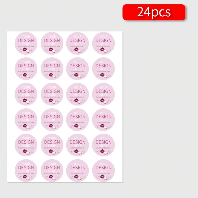 TEMU Custom Round Stickers (40mm) - Photo/logo/text For Personalized Labels Your Design Here (support Photo/logo/text Customization) Send Us Your Art