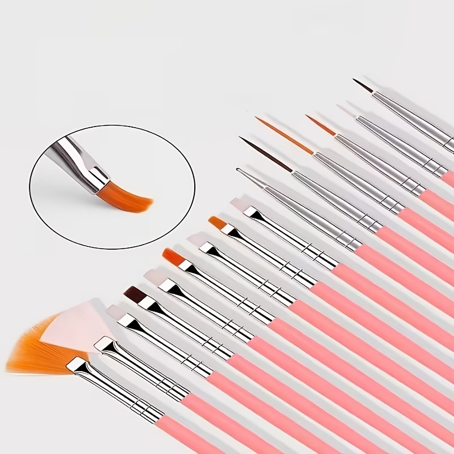 17pcs Dxebig Professional Nail Art Brush & Color Palette System