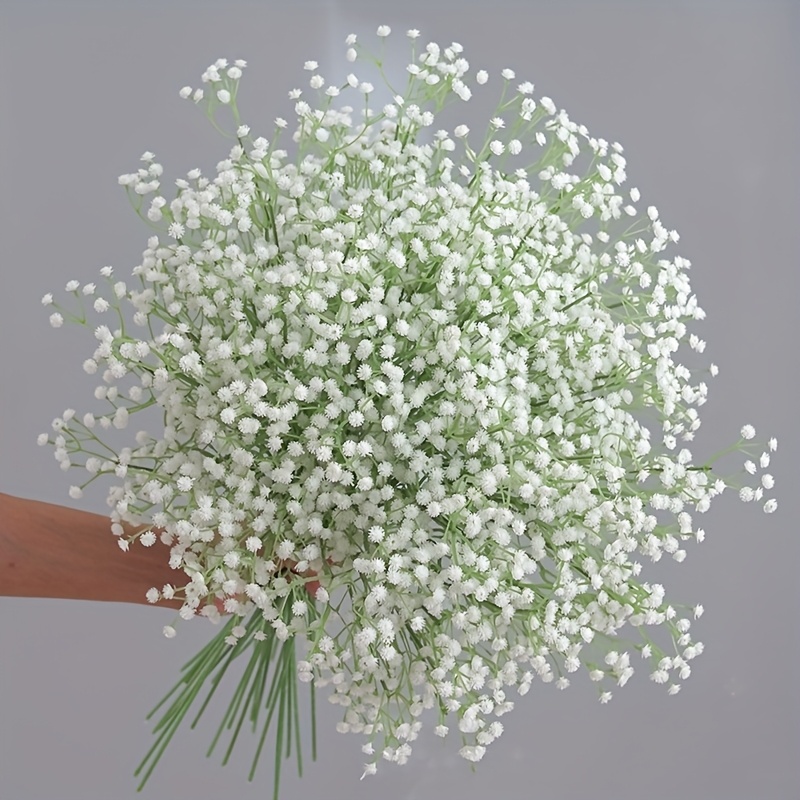   40 bouquets of artificial white babys breath suitable for bridal wedding bouquet engagement floral arrangements wedding venue decorations party decor anniversary celebrations home decoration