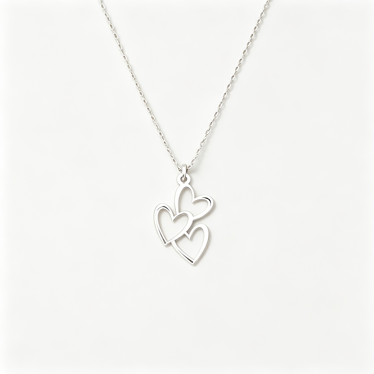 TEMU Collier avec pendentif cœur à trois couches , en acier inoxydable 304 hypoallergénique, convient pour un port par hommes et femmes, accessoire