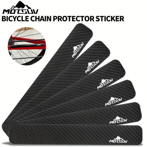 bicycle sticker frame thickened waterproof carbon fiber protective sticker road bike chainstay front fork protective cover