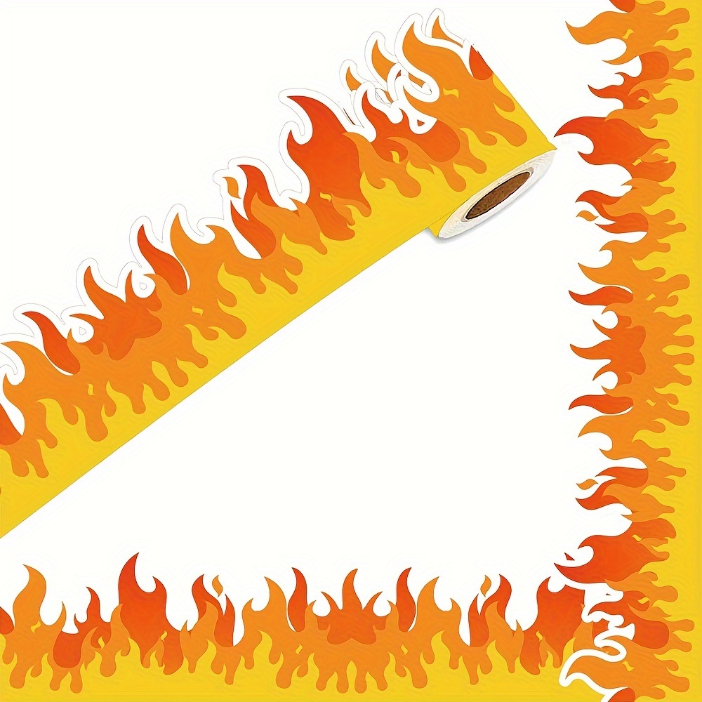 

Fire-themed Decorative Border Trim, 36ft Flame Cut-outs, All-purpose Paper Labels For Classroom, Bulletin Board, Party Decorations, Firefighter Motif – English (pack Of 1)