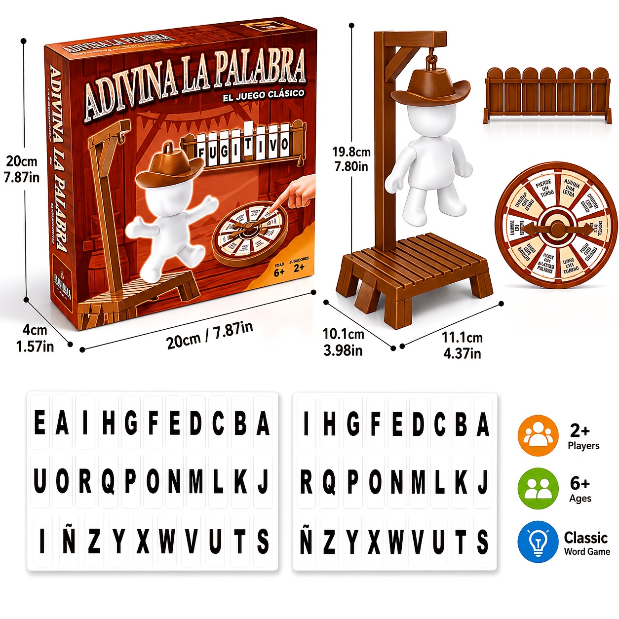 TEMU Guess , Gioco da Tavolo di Indovinare le Parole con Ruota Girevole e Figure Rimovibili, Gioco Educativo di per Famiglie, Regalo di Gioco da
