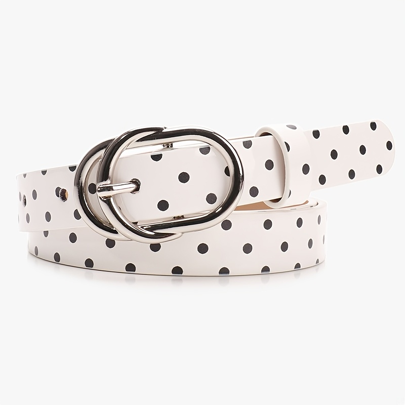 TEMU 1pc Women's Belt, Fashionable Vintage Y2k Polka Dot Dopamine For Daily Wear With Skirts, Casual Jeans, Waist Cinching Decorative Belt