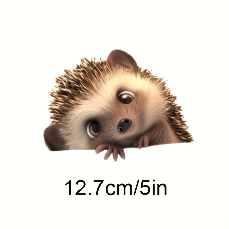 Cartoon Hedgehog Stickers - Scratch-covering Decorations, Suitable For Car Mirrors, Windows, Bumpers, Laptops, And