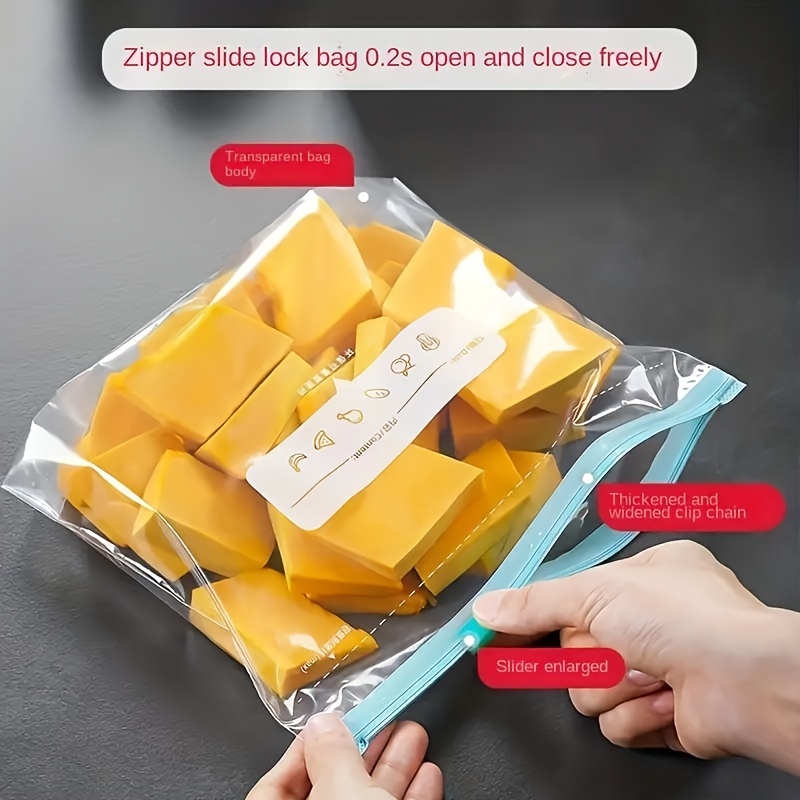 reusable plastic vacuum sealer storage bags 10 15 20 pack ziplock preservation bags for food bpa free seal bags for fruits vegetables beans non electric multifunctional   details 5