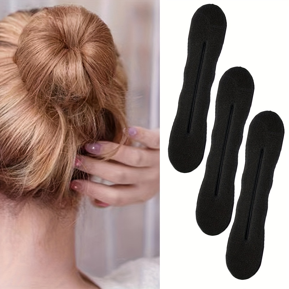 

3pcs Bun Maker, Bohemian Style Foam Sponge Hair Bun Shaping Accessories, Strong Flexible Reusable For Bun, Ballet Bun, French Twist, Hairstyles