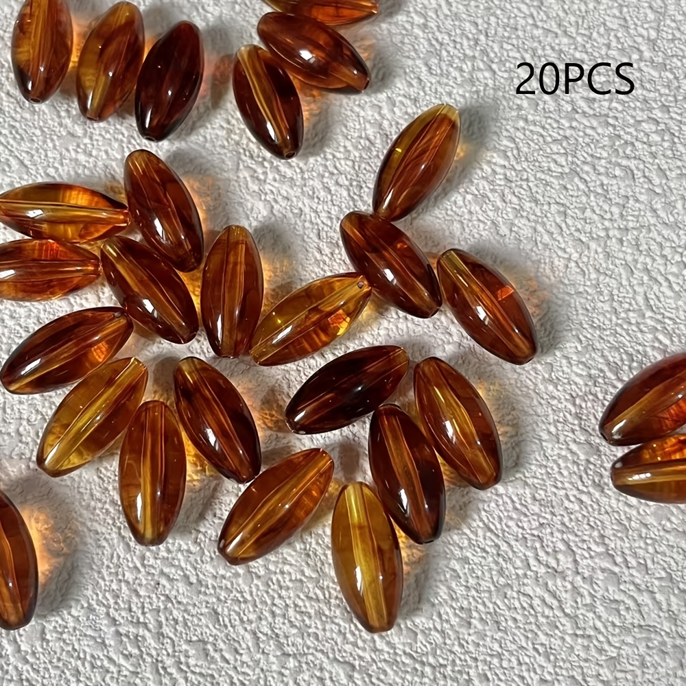 TEMU 20 stuks 10 x 21 mm ovale kralen sieraden creatieve sieraden maken toevoegingen, handwerk sieraden en telefoonketting ontwerp decoratieve kralen