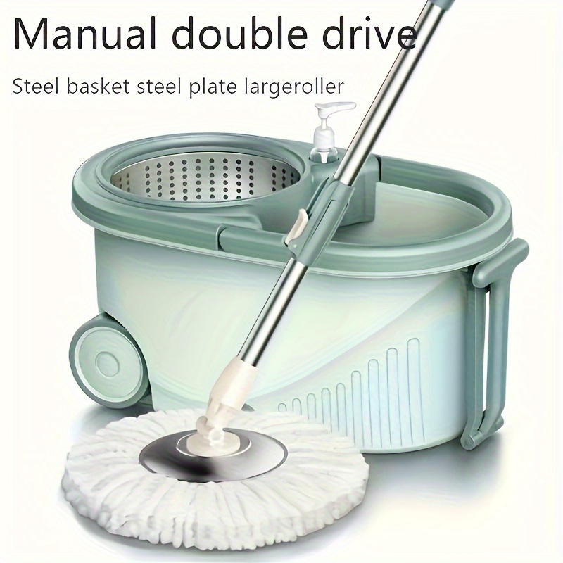 1set household   rotary mop and bucket set spin mop hands   mop wet and dry use dust removal mop for hardwood laminate tile wooden floor cleaning cleaning tool