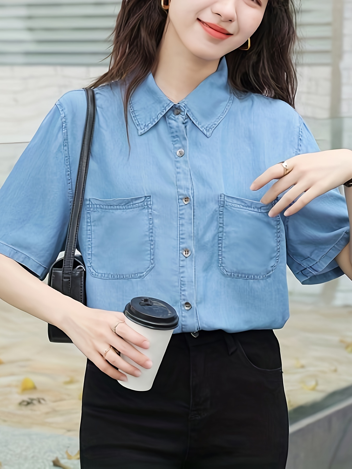 Camisas Esprit Denim Mujer Azules Colombia Usa Camisa Con Bolero