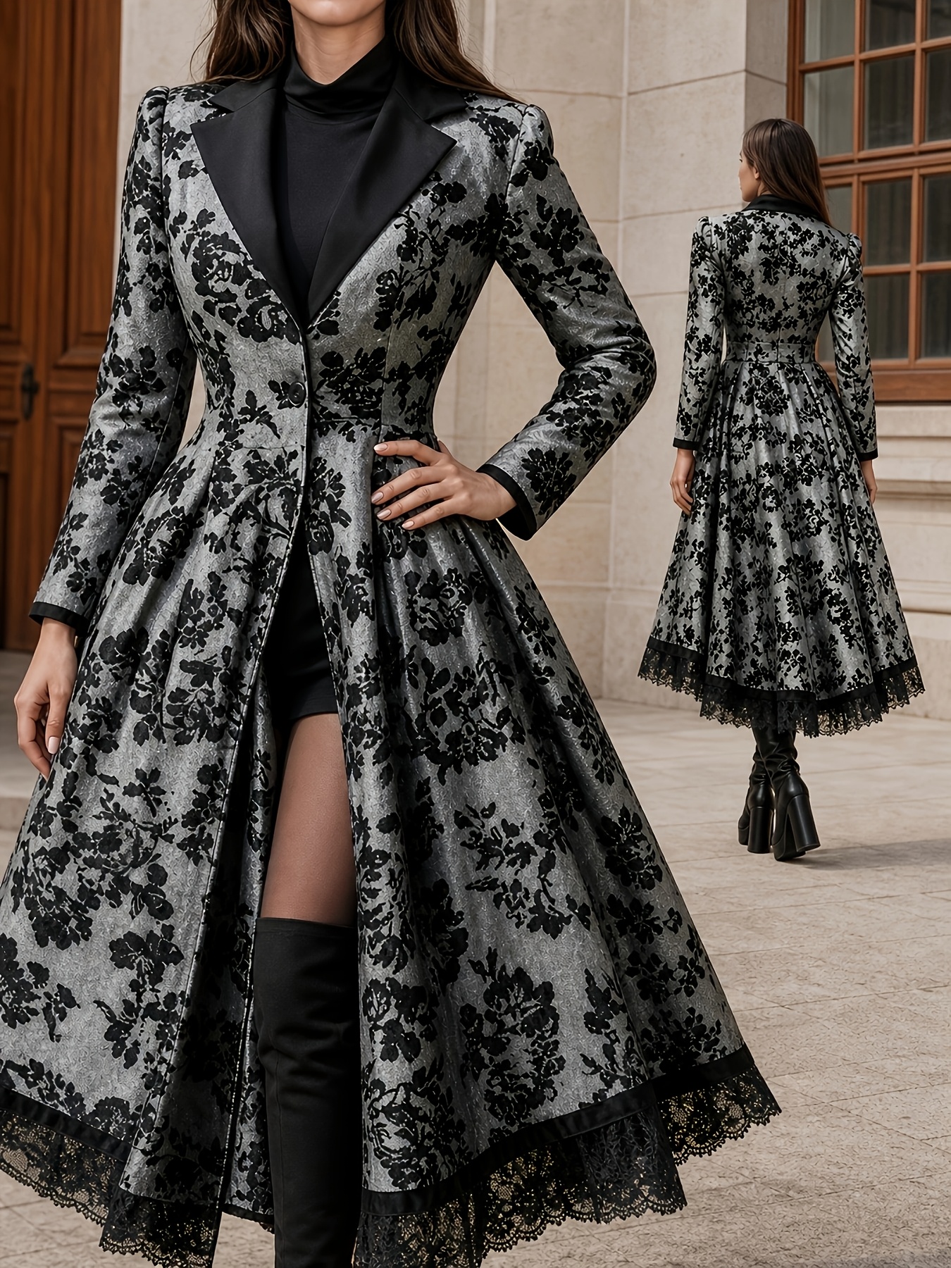 casual coat dress for women dresses sold on Temu United States Variant:XS Ever-Pretty Inclusive Embroidered Sequin features:Open Back Business casual attire Item Name