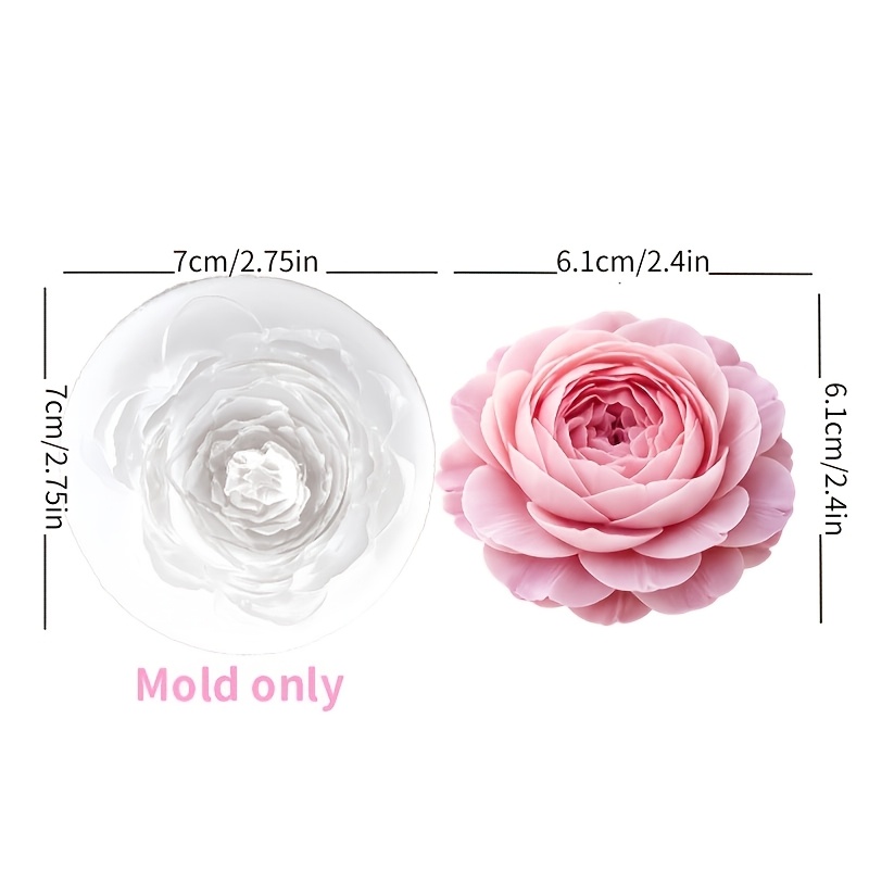 E-shop Kerzenform Zwiebel Form 3D Blumen Silikonform Handgefertigte Aromatherapie Kerzen, Seife, Harz, Gips Gießform Handwerk Form Heimdekoration