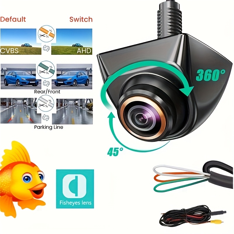 dynamic trajectory 170 fisheye reverse backup camera ccd Temu