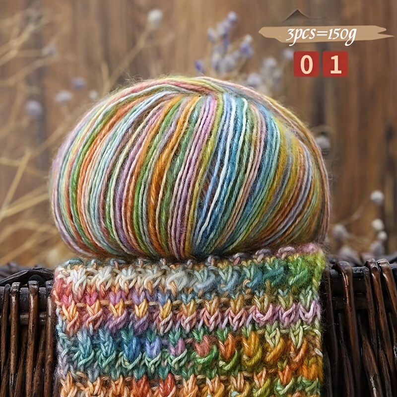 150g Camo Cotton Medium Thick Yarn For Handmade Crochet, Combed Cotton Thread For Knitting Sweaters.