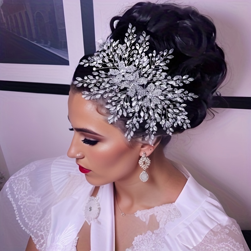 

1pc Luxury Rhinestone Headband Bridal Wedding Dress Tiara For Women Princess Queen Jewelry Hairband Gift