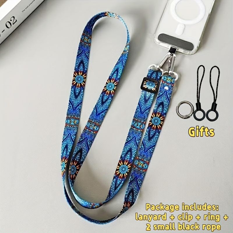 TEMU Cordón para teléfono estilo retro, correa corporal para cuello, uso, correa ajustable para teléfono