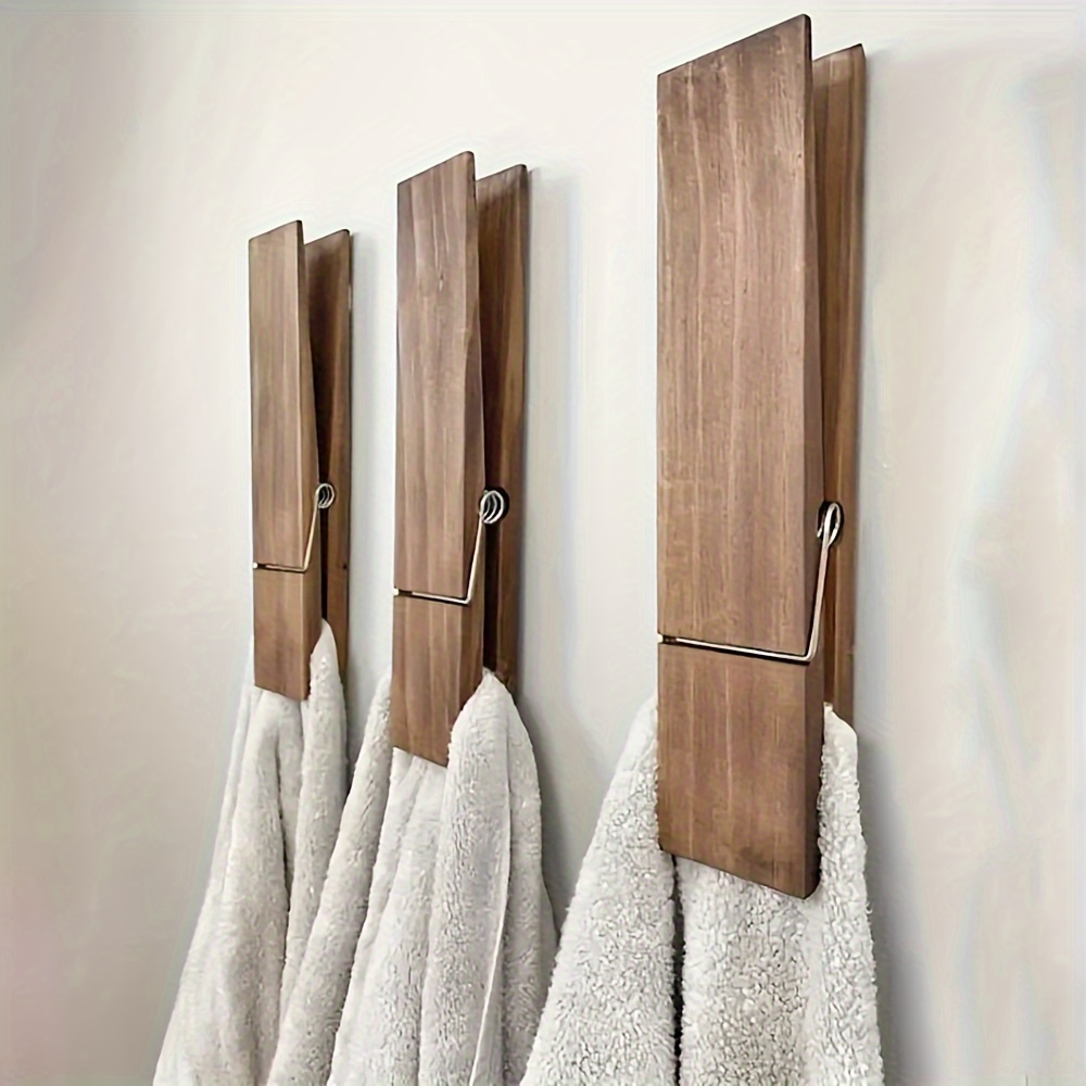 

Wooden Hanging Towel - Mounted, , Rustproof Bathroom Organizer-