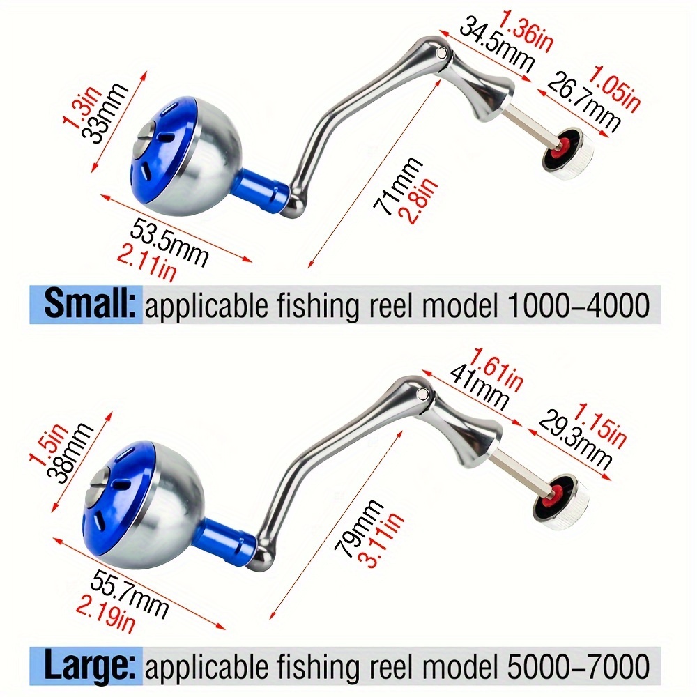 Fishing Reel Replacement Handle Suitable 1000 7000 Metal - Temu Canada