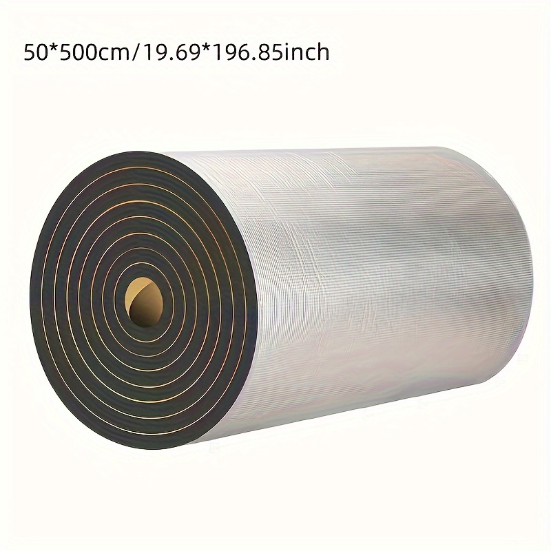 

1pc High-density Aluminum Foil Insulation Roll, Self Adhesive Fireproof Insulation With Checker Back, Sunscreen In Summer & Heat Retention In Winter, Suitable For Roofs, Garages, And Factories