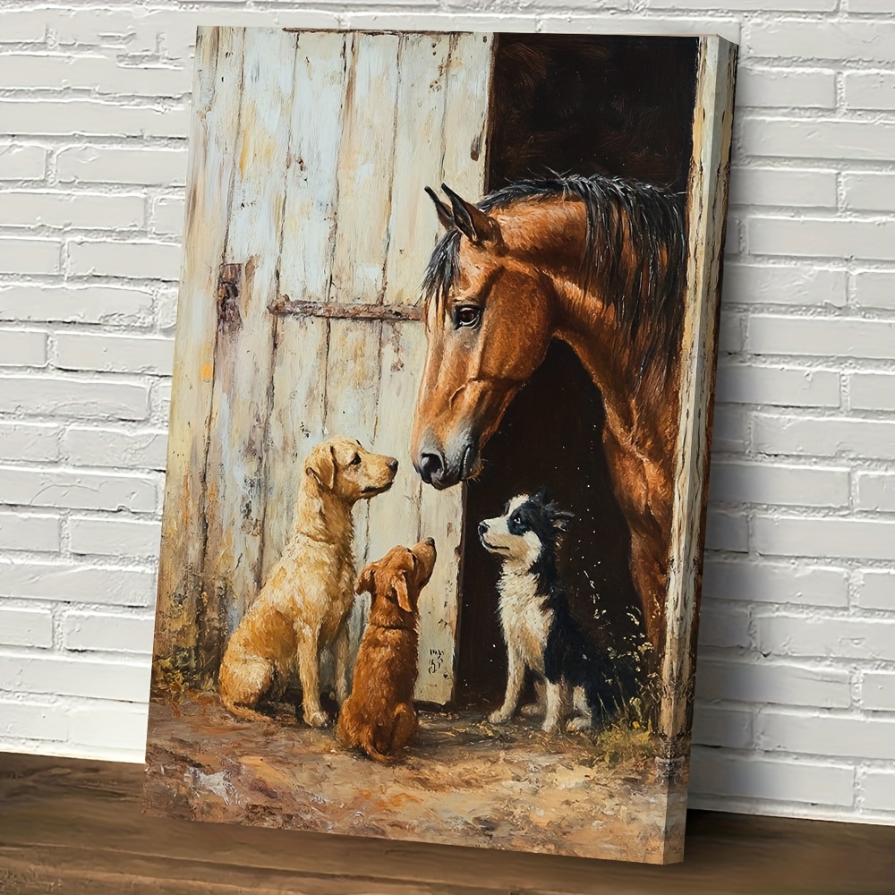 TEMU 2d Flat, 1pc, Wooden Frame Mural | 11.8x15.7 Inches, Oil Painting, Suitable For Bedroom, Living Room, Hallway, Bathroom, Wall For Art, Unique