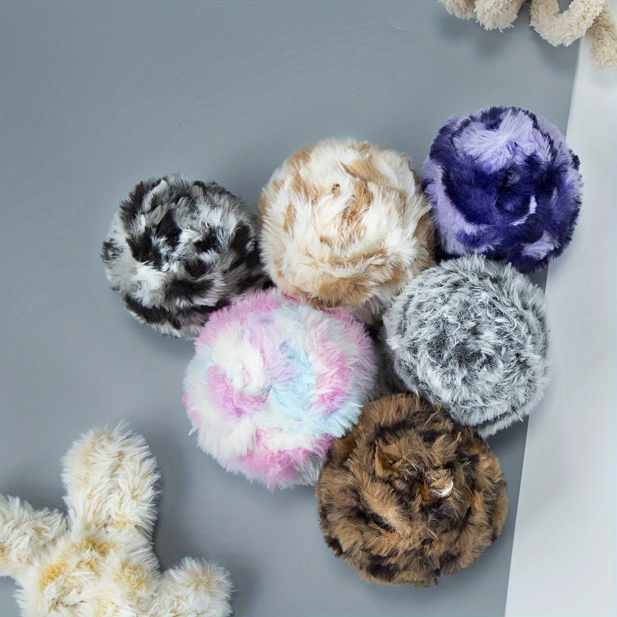 

Luxurious Soft Faux Fur Yarn Ball - 50g, Mixed Colors For Diy Knitting & Crochet Projects