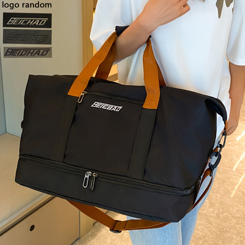 TEMU Tote Travel Bag, Large Capacity Sports Duffel With Messenger Strap - For Men And Women - Suitable For Travel, Gym, And Sports - Perfect Gift For
