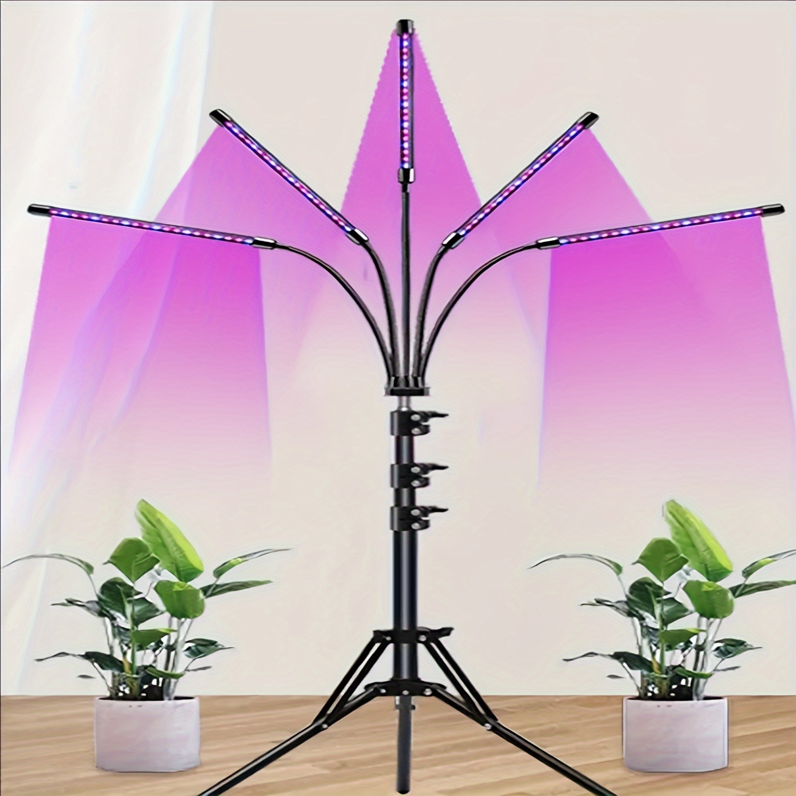 

1 Usb Plant Growth Light, With 4/5/6 Lamp Head, Full Hydroponic Light Led Growth Light Led Indoor Plant Light Suitable For Greenhouse Vegetables And Flowers Photosynthetic Growth Box