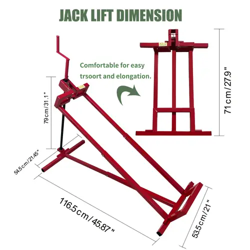 riding lawn mower lift jack with manual handle and power tool extension handle universal weight capacity 890lbs lawn mower lift for riding tractors mower trimmer rack zero turn mower lift weedeater rack for lawn mowers garden tractor