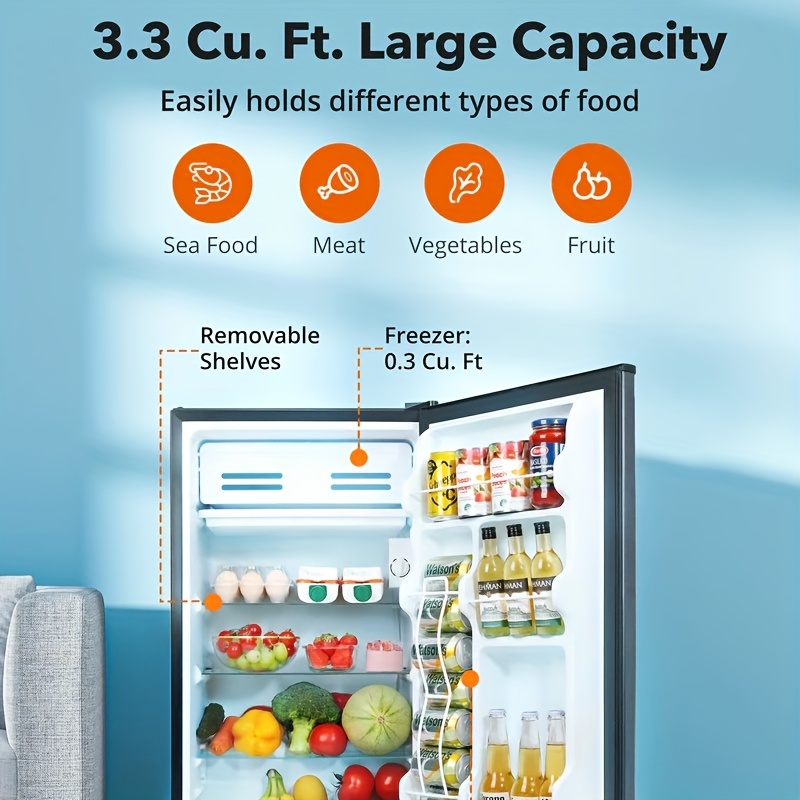 TAOTRONICS Black Car Fridge with 3 Compartments, 110-130V US Plug, 5.55-26.42gal Capacity, Semiconductor Cooling, Compact Square Design for Vehicle & Home Use, Refrigerator for Car, Vehicle Storage, Modern Refrigerator, Durable Construction, Efficient Cooling, Small Fridge, Apartment Dwellers