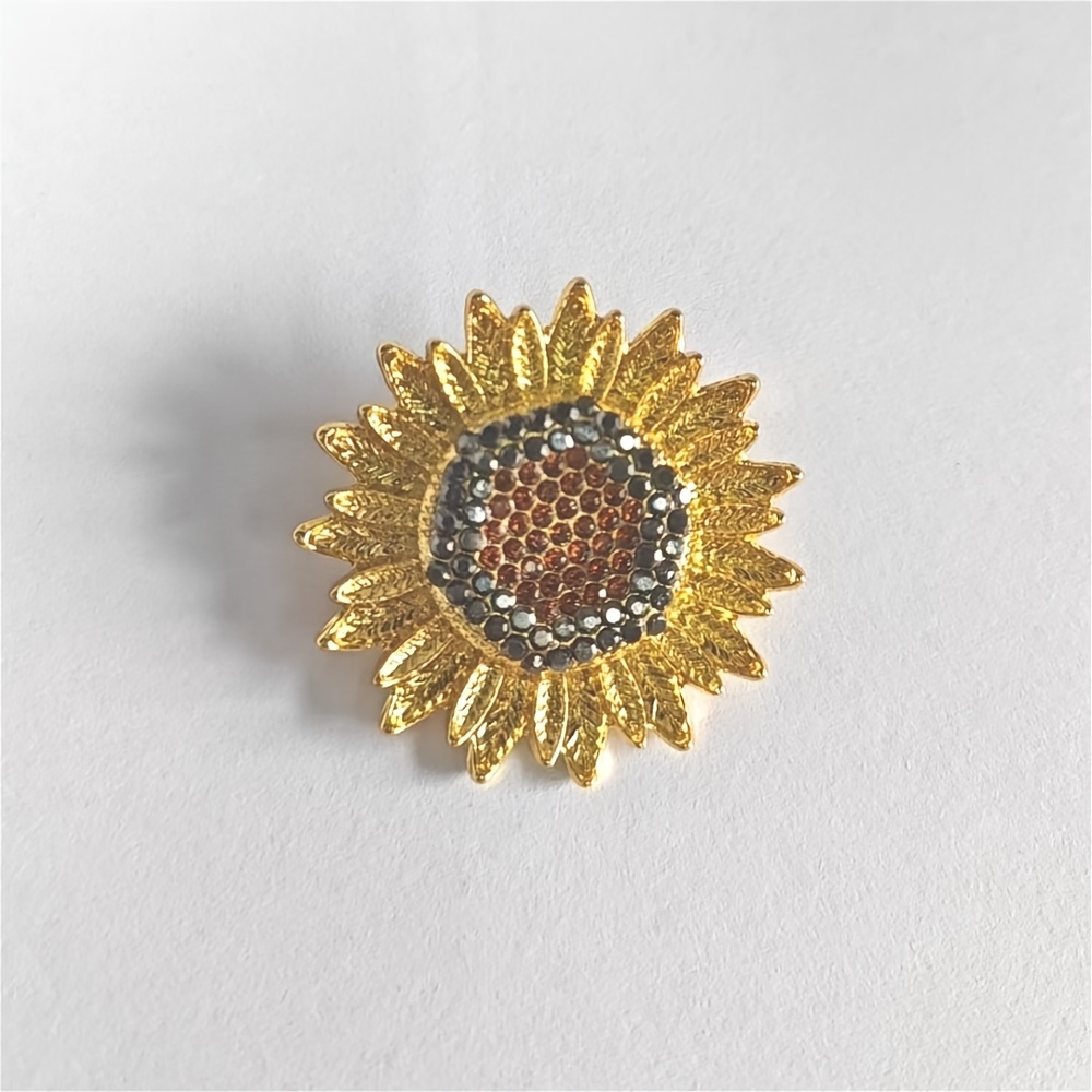 TEMU Broche de con micro , alfiler de de esmalte dorado, joyería para mujer para abrigo/vestido/regalo