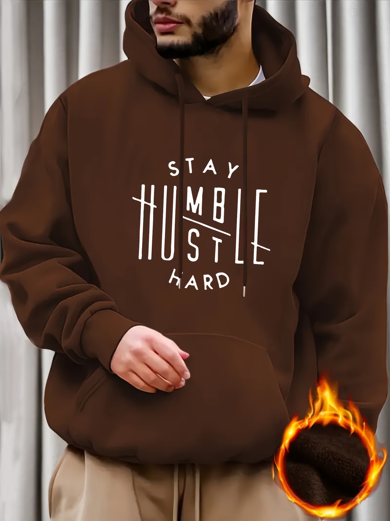 hustle print hoodie cool hoodies men men s Temu Ireland