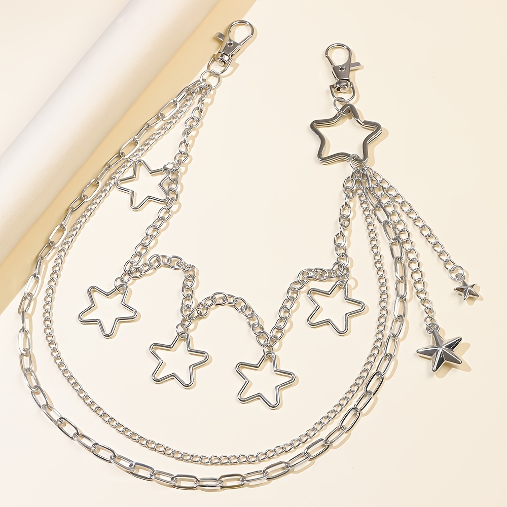 TEMU Fashionable Individual Hollow -layer Decorative Belt, Versatile Hip-hop Belt