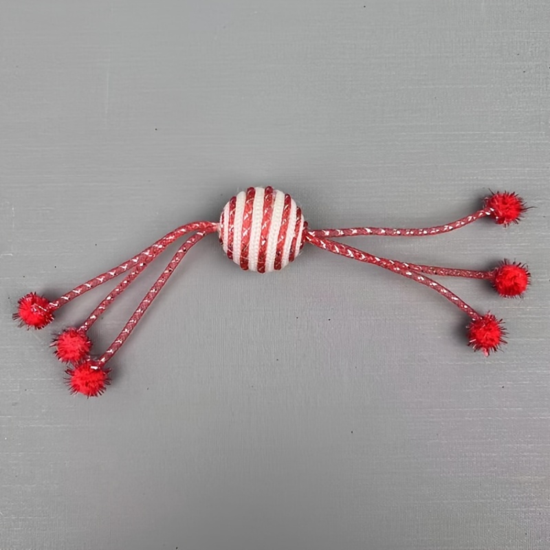 Cat Toy Net Tube Wrapped Rope Ball Ball Cat Self-entertainment Toy Teasing Ball Cat Six-claw Toy, Without Battery