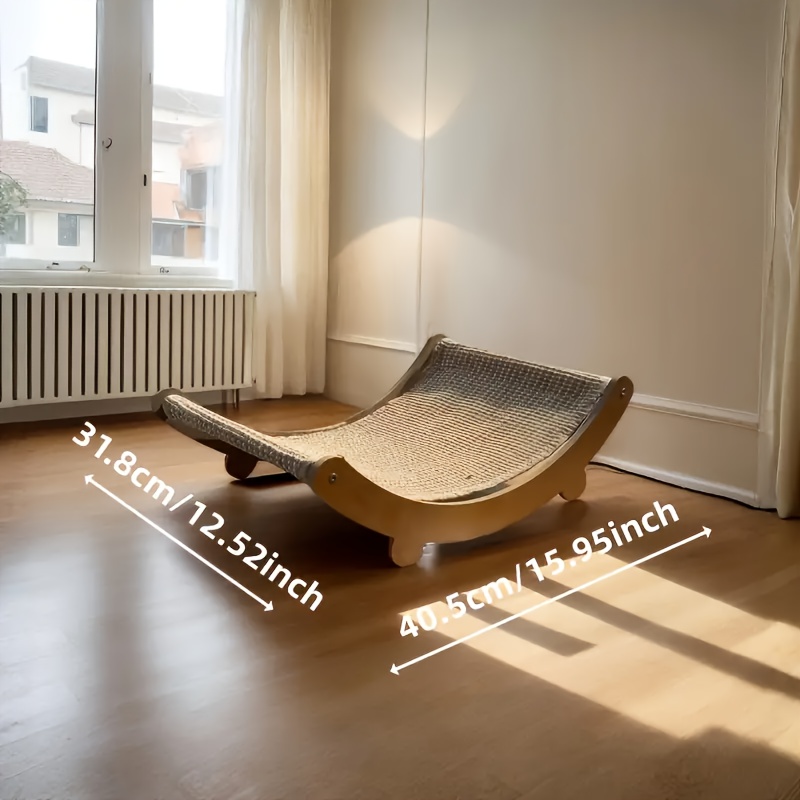 E-shop Hochwertiger Kratzbaum aus Massivholz und Katzenbett mit gebogener Oberfläche, verschiedene Größen für die "Krallen - "-Freude der Katze,