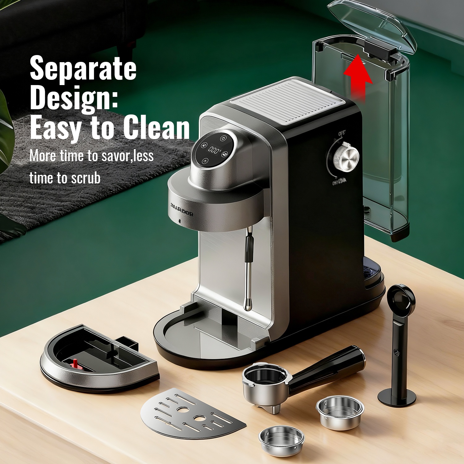 Espressomachine voor 1 of 2 kopjes