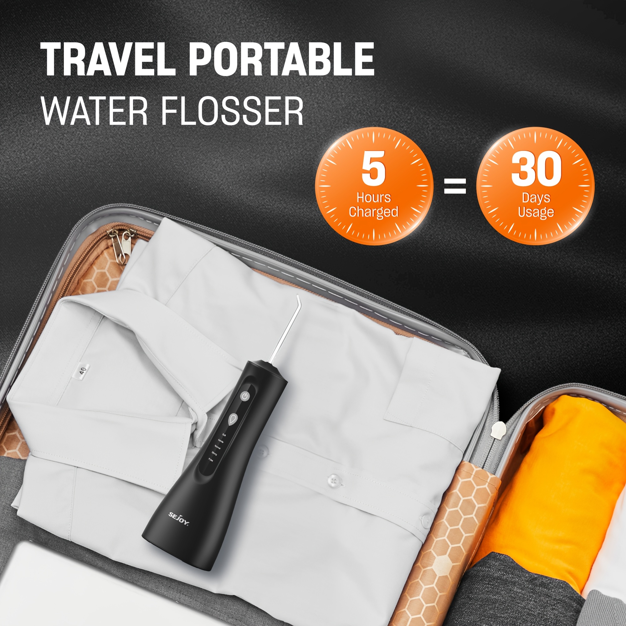 Sejoy Cordless Water Flosser with 5 Replacement Nozzles