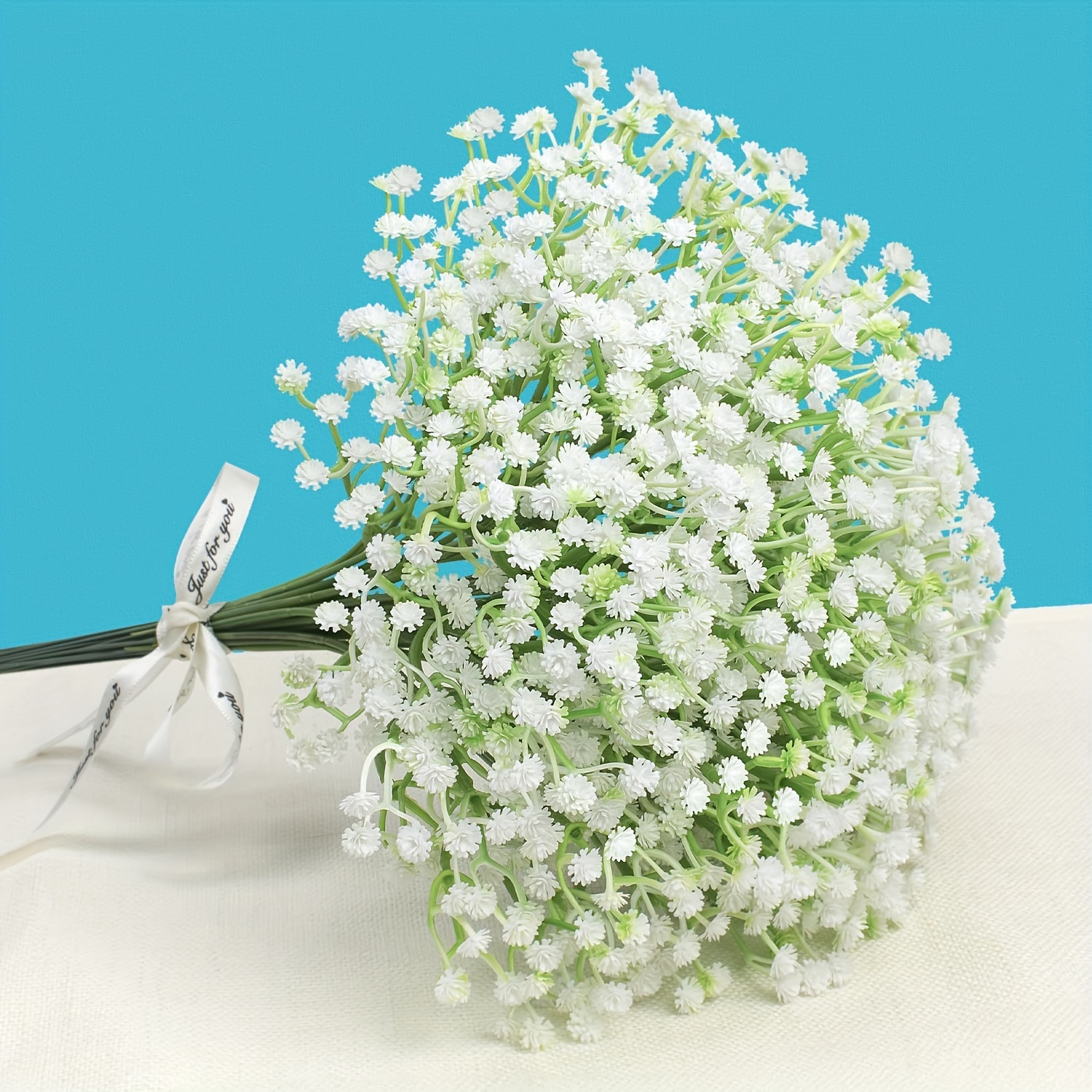 

8pcs Lifelike White 's Breath Artificial Flowers - Real Touch Gypsophila Bouquet For Weddings, Parties & Home Decor