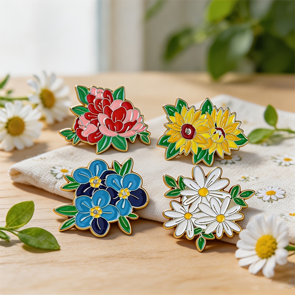 Fresh Flower Badge Collar Accessory, Elegant Matching Jewelry
