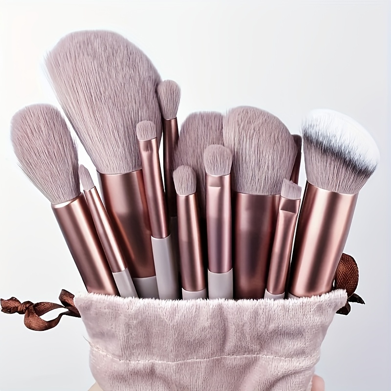 

Makeup Brush And Bag Set Soft Fluffy Professional Cosmetic Foundation Powder Eyeshadow Kabuki Blending Make Up Brush Beauty Tool For Professional Results