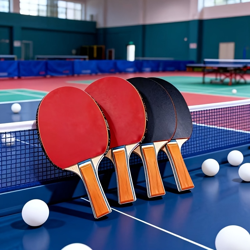   tennis racket 4 pack with 6pcs table tennis balls suitable for penhold or   grip ideal for teenager training outdoor courts