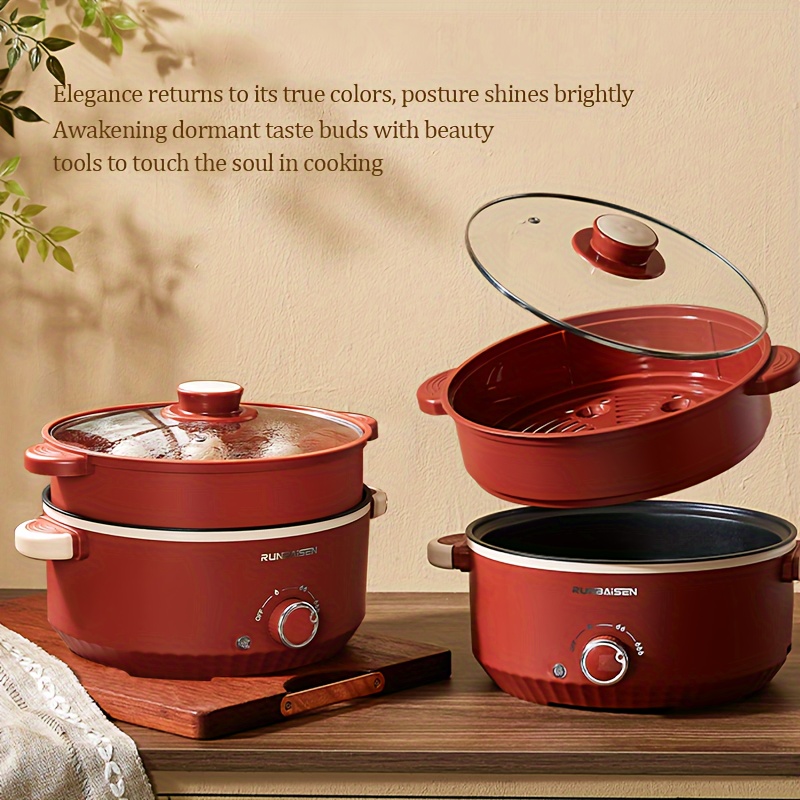 large capacity home car electric cooking pot electric pot multi functional cooking pot integrated pot   non stick electric   pot electric steamer details 0