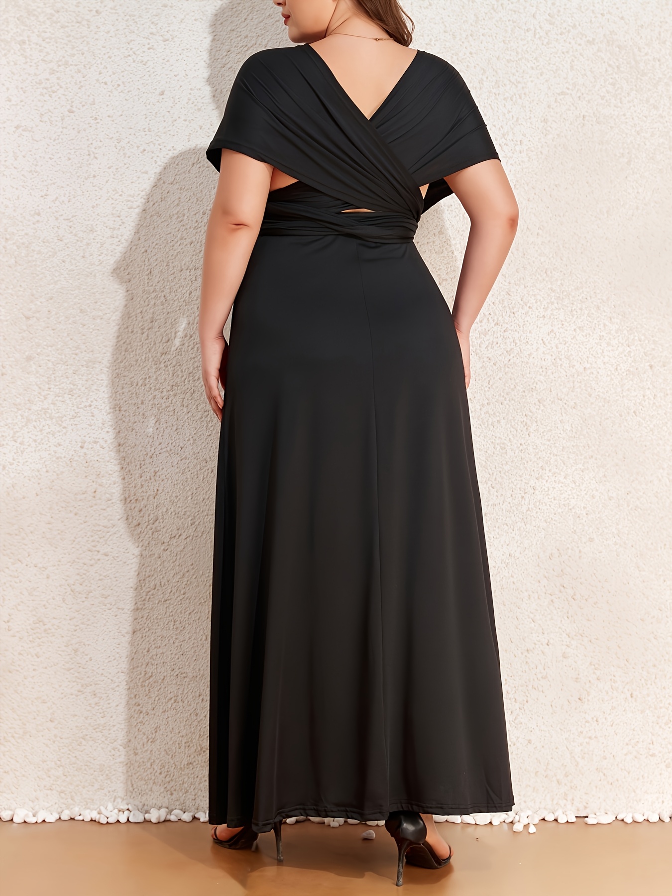 cowl neck fit and flare dress AC 3012 main image 0