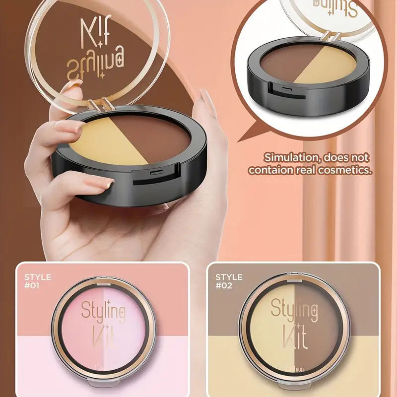 childrens makeup set girl dress up game simulation cosmetics set 10pcs set with pc material eye shadow palette powder compact lipstick powder puff toddler pretend makeup toy suitable for birthday party games and makeovers gift for little girls birthday gift non no liquid only simulation details 6