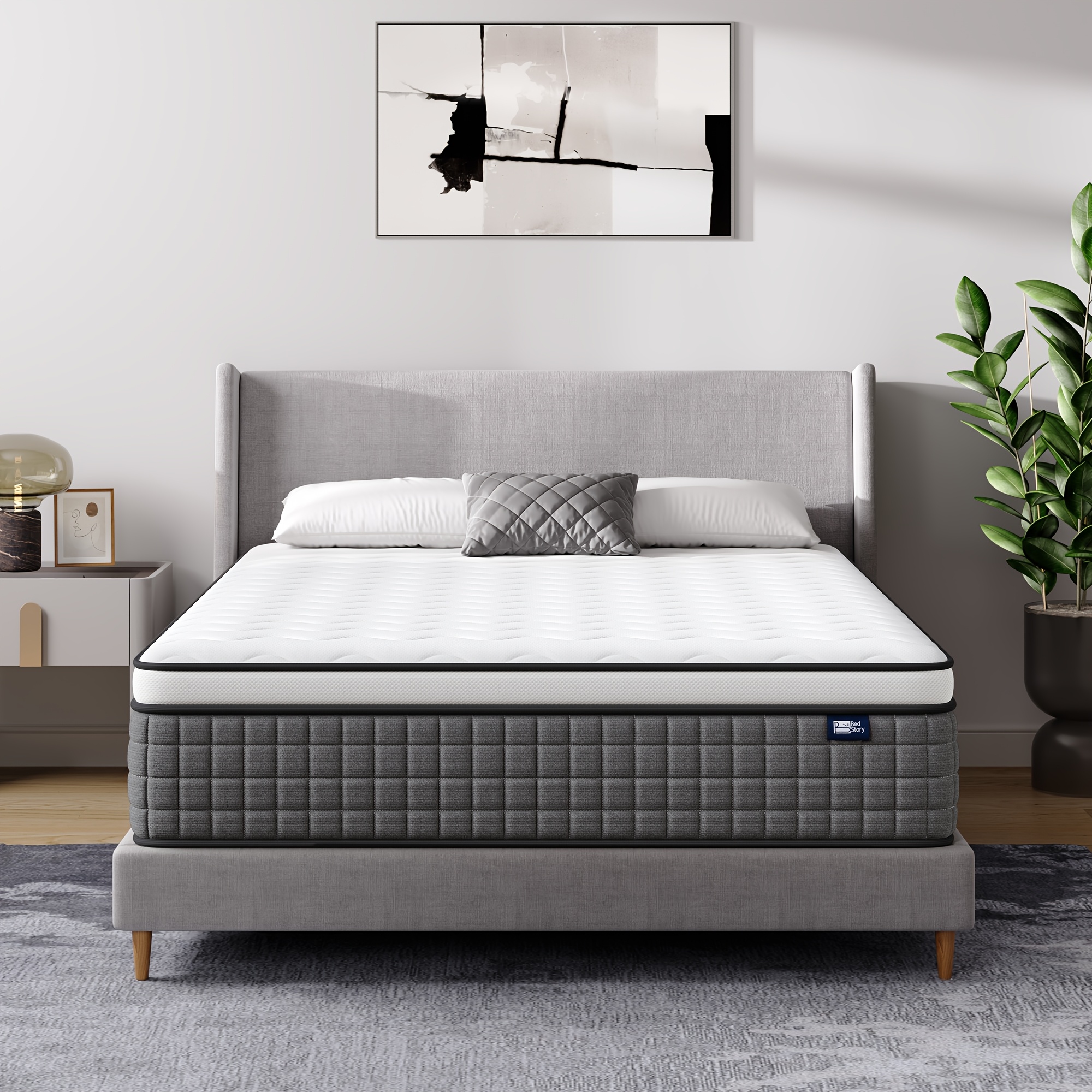 matelas de printemps avec     - sadapte aux   du corps,   la pression, silencieux et   aux vibrations, 30cm de hauteur