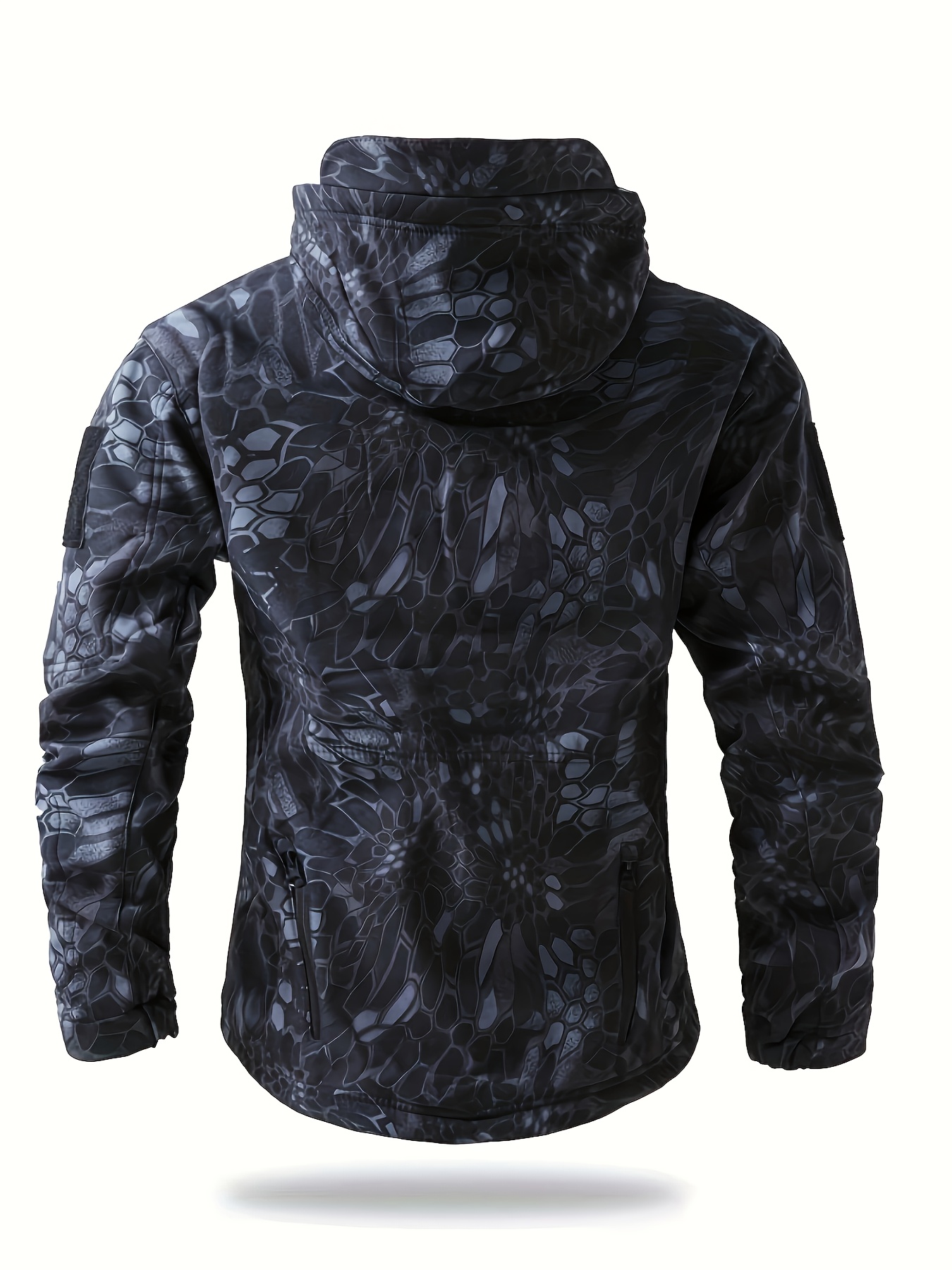 Men's Outdoor Fleece-Lined Softshell Jacket, Windproof & Tear-Resistant