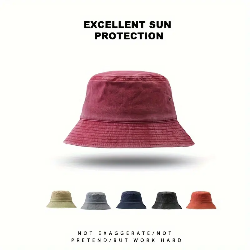 Quick Dry Tough Headwear Bucket Hats for Men and Women, Sun Protection Hat for Fishing, Beach, and Outdoor Sports,Temu