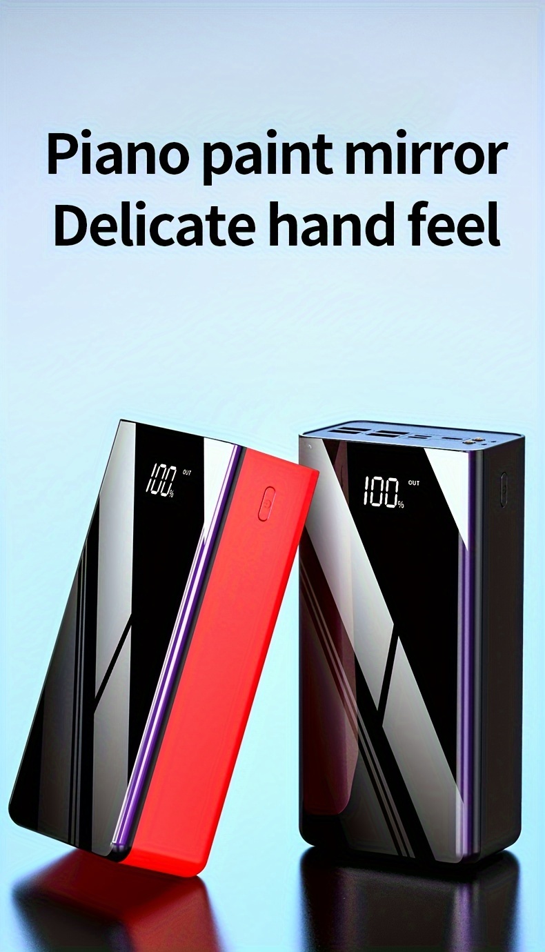 50000mAh Large Capacity Mobile Power Bank With Lighting/LED Power Display/multiple Type-C/Micro/USB Ports, Can Quickly Charge Mobile Phones/electronic Products And Other Devices, Portable Emergency Power Supply Device For Outdoor Travel, Gift