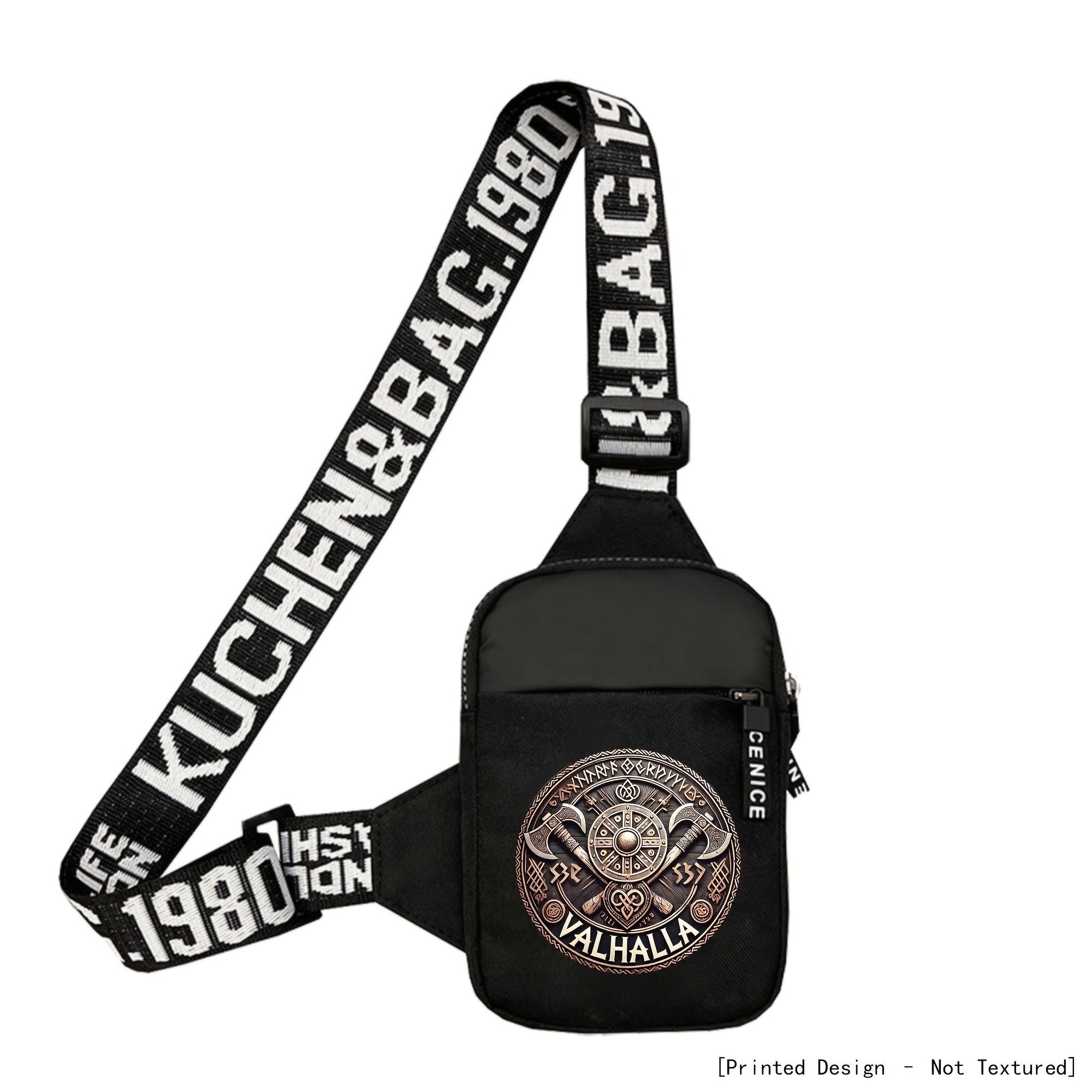 TEMU [printed Design - Not Textured] "" Pattern Crossbody Bag, Casual Shoulder Bag, Running Bag, Fashionable And Easy, Essential For Travel And