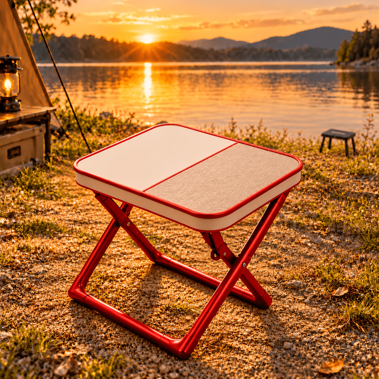 TEMU Crossbody Carry Folding Stool, Lightweight 2-in-1 Foldable Outdoor Chair, Easy Fold Design, Practical Portable Seat For Long Queues, Hiking,